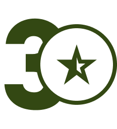 Step 3 Icon: Green number three with a star inside a circle overlay.